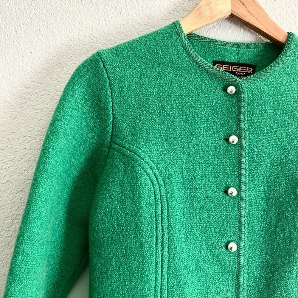 Women's Boiled Wool Cardigan